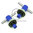 Set "T" Bars fijacion tapa de balancines anodizado azul.