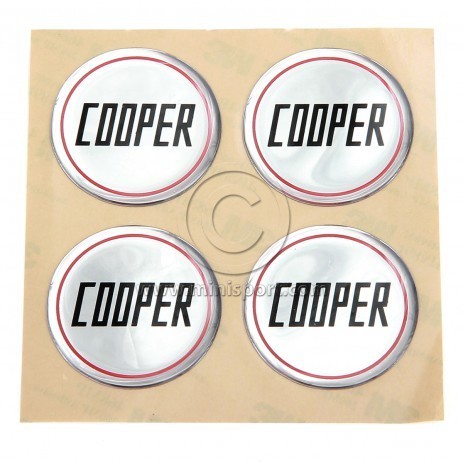 Emblemas de llanta, John Cooper, adhesivas.